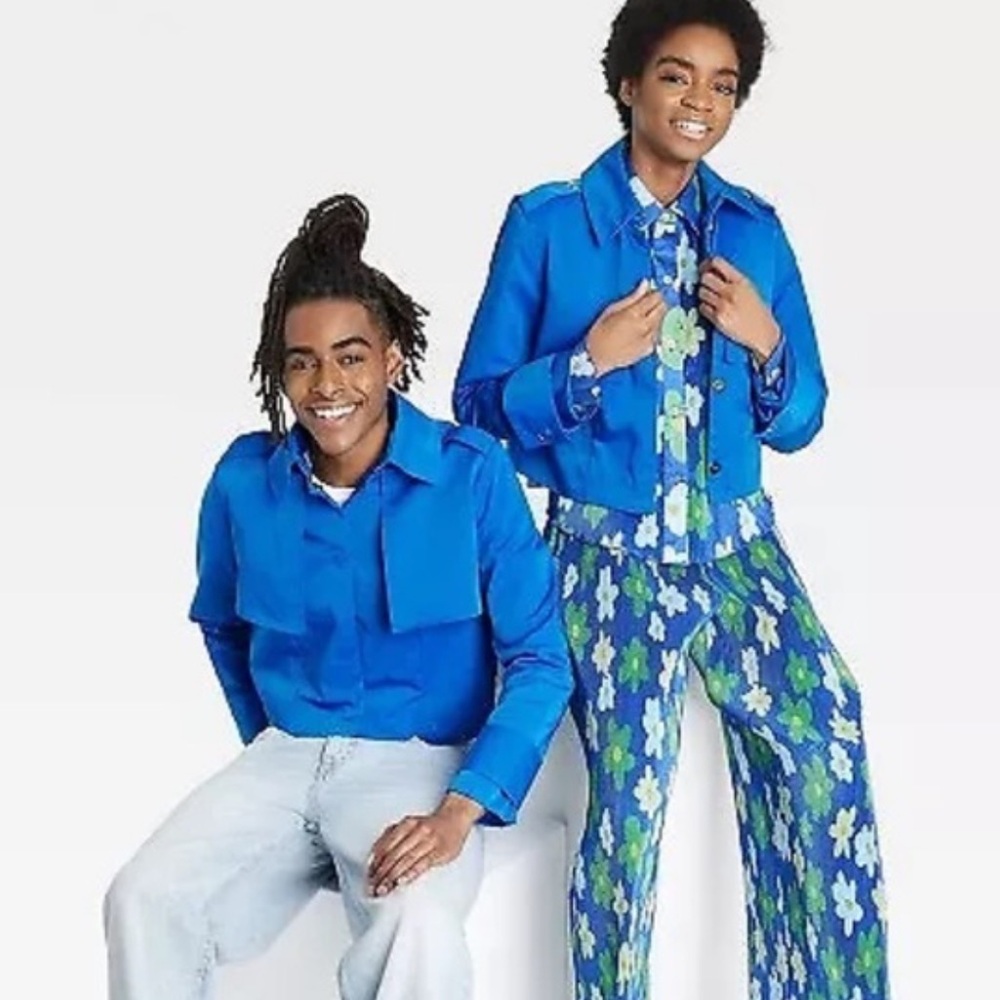 NWT Sammy B for Target BHM Blue Cropped Jacket Size Small